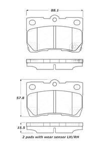 StopTech Street Touring 06 Lexus GS300/430 / 07-08 GS350 Rear Brake Pads