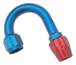 Russell Performance -8 AN Red/Blue 180 Degree Full Flow Hose End (1-1/4in Centerline Radius)