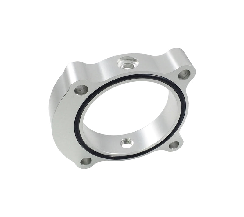 Torque Solution Throttle Body Spacer (Silver): 2013+ Hyundai Genesis Coupe 2.0T