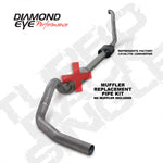 Diamond Eye KIT 4in TB MFLR RPLCMENT PIPE SGL SS 94-97 7 3L F250/F350 PWRSTROKE NFS W CARB EQIV STDS