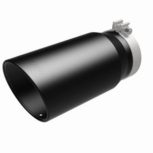 MagnaFlow Tip Stainless Black Coated Single Wall Round Single Outlet 6in Dia 5in Inlet 13in L