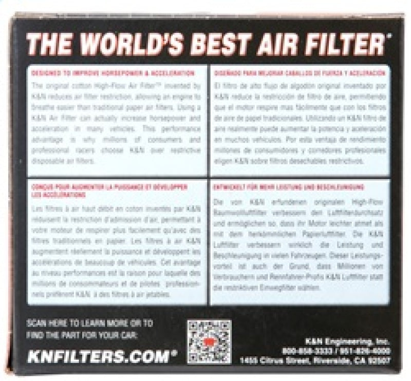 K&N Filter Universal Rubber Filter - Round Straight 1.688in Flange ID x 3in OD x 4in Height