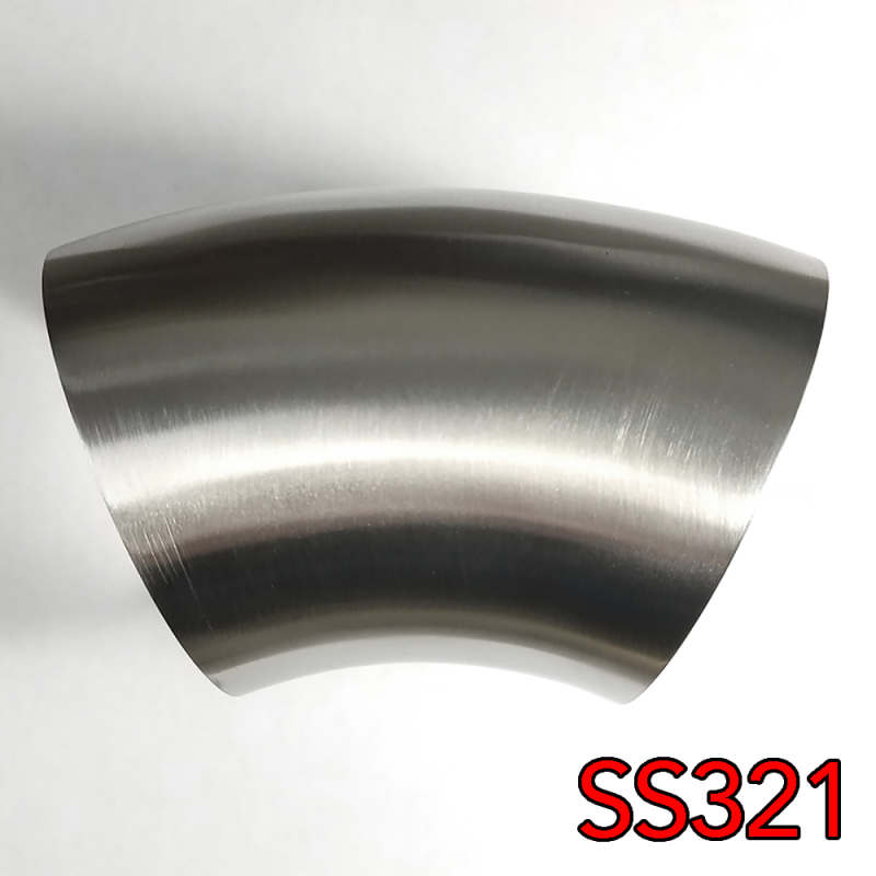 Stainless Bros 2in SS321 45 Degree Mandrel Bend Elbow 1D - 16GA/.065in Wall - No Leg