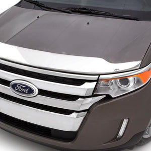 AVS 11-15 Kia Optima (Grille Fascia Mount) Aeroskin Low Profile Hood Shield - Chrome