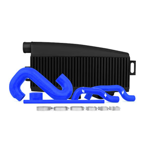 Mishimoto Subaru 02-07 WRX/04-07 STi Top-Mount Intercooler Kit - Powder Coated Black & Blue Hoses