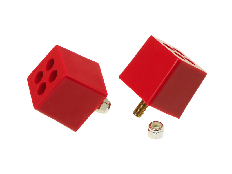 Prothane Universal Bump Stop 2X2X2 W 3/8in Stud - Red