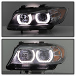 Spyder BMW E90 3-Series 06-08 4DR V2 Headlights - HID Only - Black PRO-YD-BMWE9005V2-HID-DRL-BK