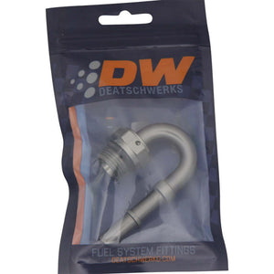DeatschWerks 8AN ORB Male to 3/8IN Male EFI Quick Connect Adapter 180 Deg.