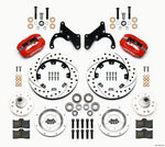 Wilwood Forged Dynalite Front Kit 12.19in Drilled Red 69-70 Impala Drum/Disc 69-82 Vette