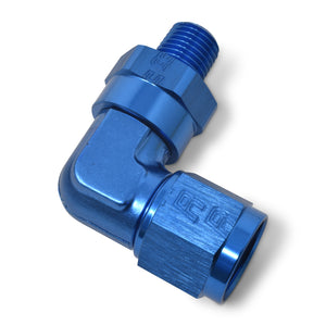 Russell Performance -6 AN 90 Degree Female to Male 1/4in Swivel NPT Fitting