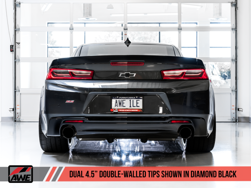 AWE Tuning 16-19 Chevrolet Camaro SS Axle-Back Exhaust - Touring Edition (Diamond Black Tips)