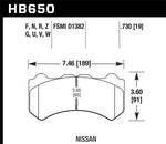 Hawk DTC-80 09-11 Nissan GT-R Motorsports Front Brake Pads