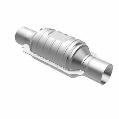 MagnaFlow Univ Cat Conv 2.5in Inlet/Outlet Ctr/Ctr Round 9in Body L x 5.125in W x 13in Overall L
