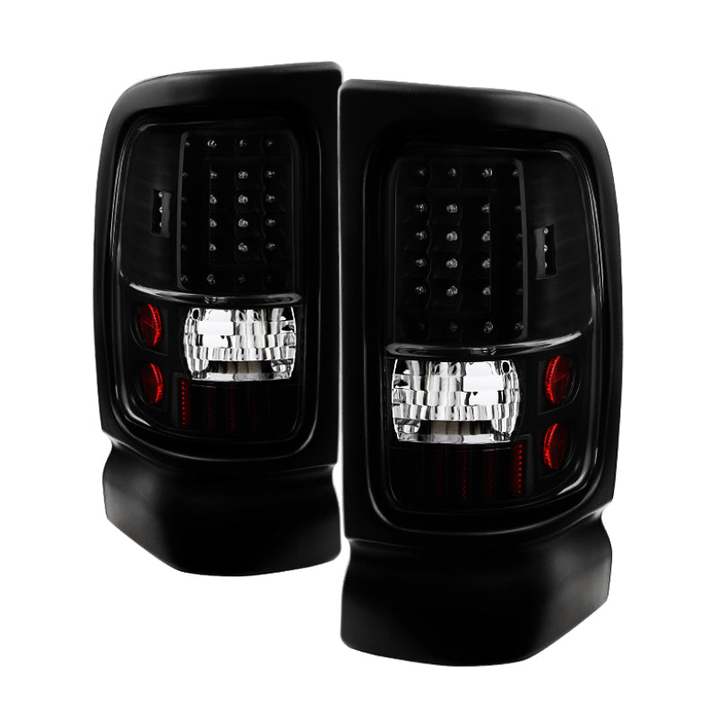 Xtune Dodge Ram 1500 94-01 C-Shape LED Tail Lights Black ALT-ON-DRAM94-G2-LED-BK