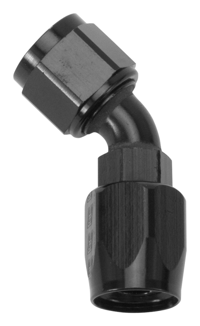 Russell Performance -12 AN Black 45 Degree Full Flow Swivel Hose End