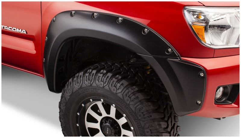 Bushwacker 12-15 Toyota Tacoma Fleetside Pocket Style Flares 4pc 60.3in Bed - Black