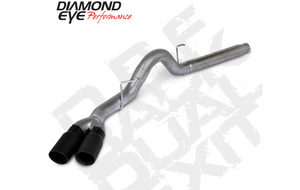 Diamond Eye 18-19 Ford 3.0L Powrstrke F150 - 4in 409SS DPF Back Kit Sprt Dual w/Tips 4512BRA-DEBK