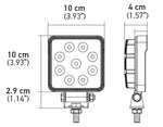 Hella ValueFit Work Light 4SQ 1.0 LED MV CR LT