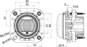 Hella 90mm L4060 LED High Beam / Driving Lamp Module