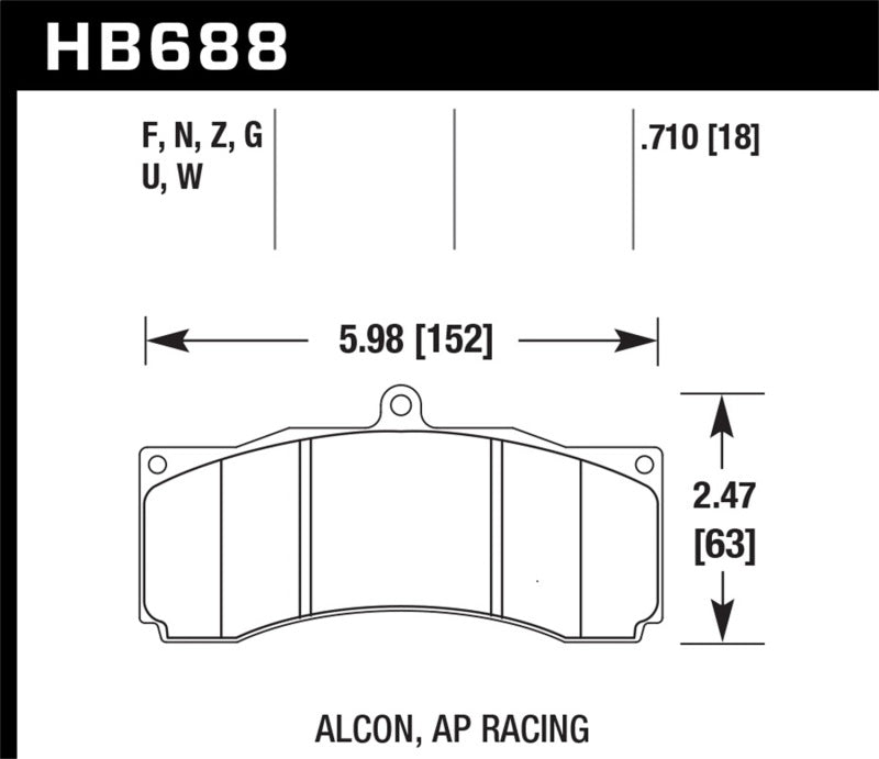 Hawk Stoptech STR-60 Caliper DTC-30 Rear Race Pads