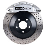 StopTech 08-13 Toyota Land Cruiser Front BBK w/ Silver ST-65 Calipers Drilled 380x35mm Rotor