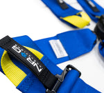 NRG FIA 6pt 2in. Shoulder Belt for HANS Device/ Rotary Cam Lock Buckle/ 3in. Waist Belt - Blue