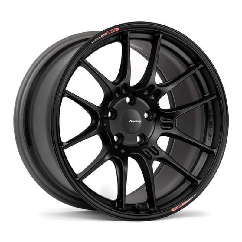 Enkei GTC02 19x8 5x114.3 45mm Offset 75mm Bore Matte Black Wheel