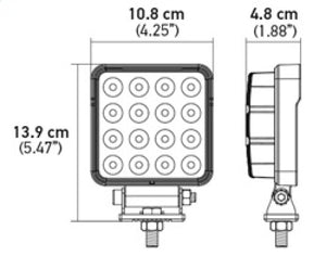 Hella ValueFit LED Work Lamps 4SQ 2.0 LED MV CR BP