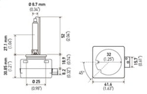 Hella Xenon D1S Bulb PK32d-2 85V 35W 5000k