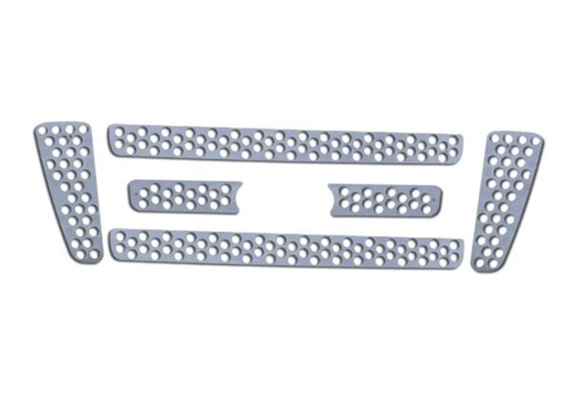 Putco 04-08 Ford F-150 (Bar Grille) w/ Logo CutOut (6-pcs / Does not Cover Bumper) Punch SS Grilles