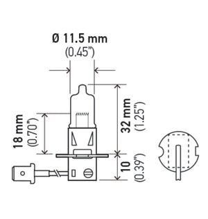 Hella Optilux H3 12V / 100W Xenon White XB Light Bulb