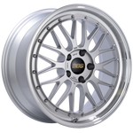 BBS LM 20x10 5x120 ET45 Diamond Silver Center Diamond Cut Lip Wheel -82mm PFS/Clip Required