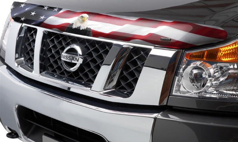 Stampede 2005-2019 Nissan Frontier Vigilante Premium Hood Protector - Flag
