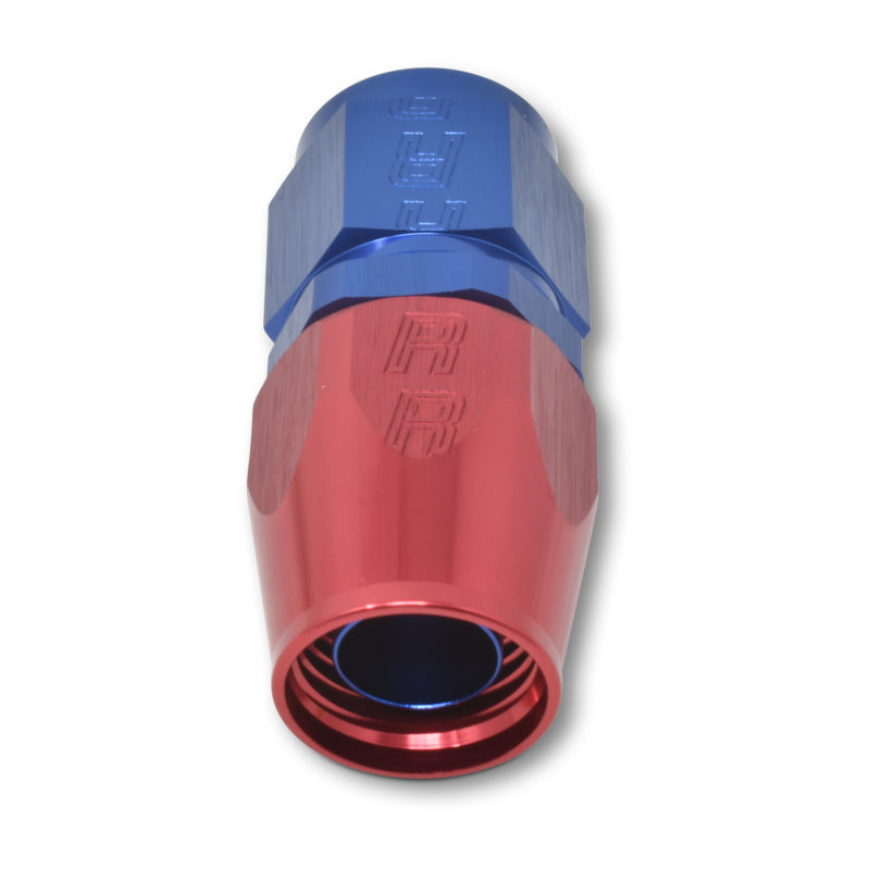 Russell Performance -12 AN Red/Blue Straight Full Flow Hose End