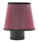 K&N Universal Air Filter 3 11/16in Flange x 8 3/4 x 5 1/2in Base x 6 3/8 x 3 3/16in Top x 7in Height