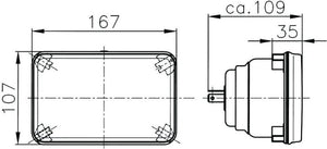 Hella Module 164 x 103mm H4 12V ECE High/Low Beam Headlamp