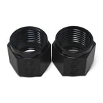 Russell Performance -4 AN Tube Nuts 1/4in dia. (Black) (6 pcs.)