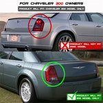 Spyder Chrysler 300 05-07 V2 Light Bar LED Tail Lights - Red Clear ALT-YD-CHR305V2-LED-RC