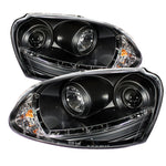 Spyder Volkswagen GTI 06-09/Jetta 06-09 Halogen Model Only - DRL Black PRO-YD-VG06-DRL-BK