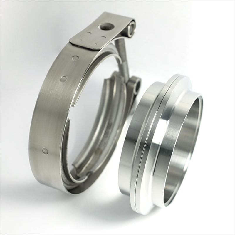 Stainless Bros 4.0in 304SS V-Band Assembly - 2 Flanges/1 Clamp