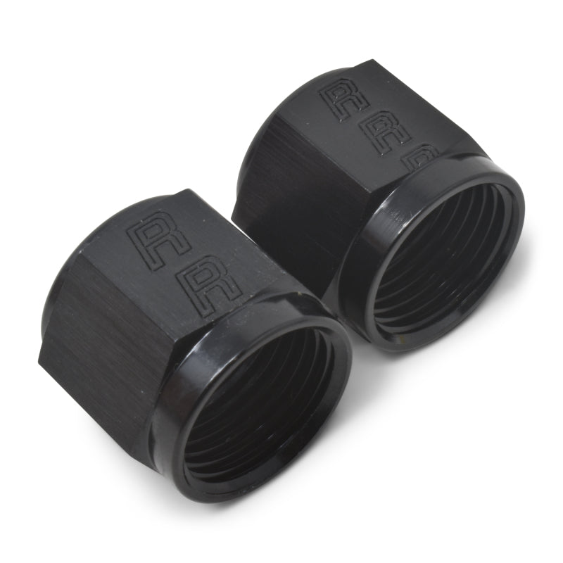 Russell Performance -10 AN Tube Nuts 5/8in dia. (Black) (1 pc.)