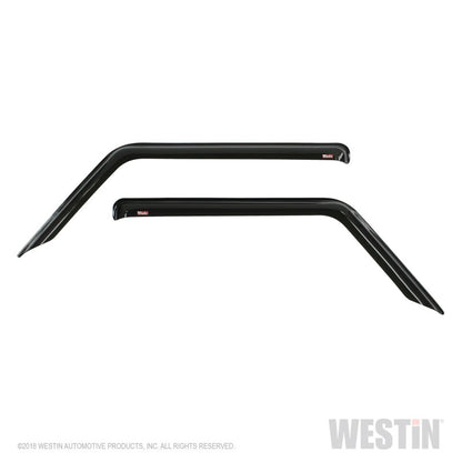 Westin 2018-2019 Jeep Wrangler JL Slim Wind Deflector 2pc - Smoke
