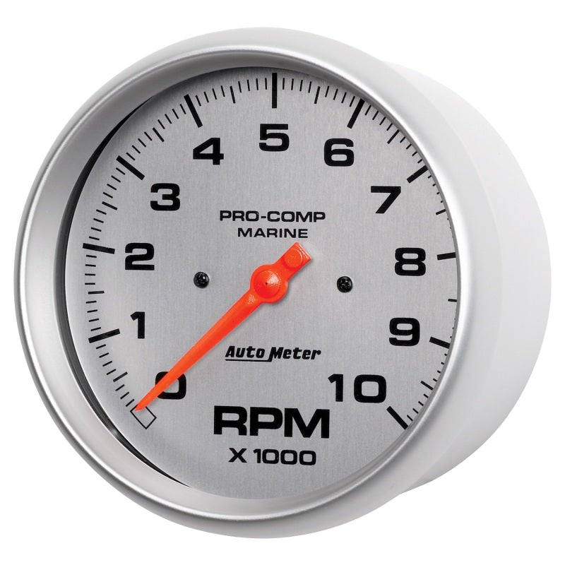 Autometer Marine Silver Ultra-Lite 5in 10K RPM In-Dash Tachometer Gauge