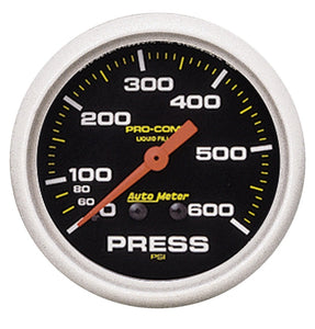 Autometer 2-5/8in Pro-Comp Liquid Filled Mechanical 600 PSI Pressure Gauge