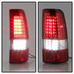 xTune 03-06 Chevrolet Silverado 1500/2500HD LED Tail Lights - Red Clear (ALT-JH-CSIL03-CS-RC)