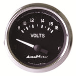 Autometer Cobra 2 1/16in 8-18 Volt Electric Voltmeter Gauge