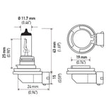 Hella Optilux H8 12V/55W XB Xenon White Bulb (pair)