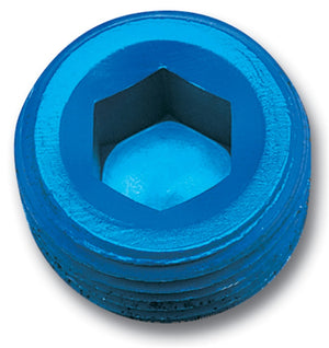 Russell Performance 1/4in Allen Socket Pipe Plug (Blue)