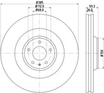 Hella Pagid Front High Carbon Brake Rotor - 05-09 Audi A8