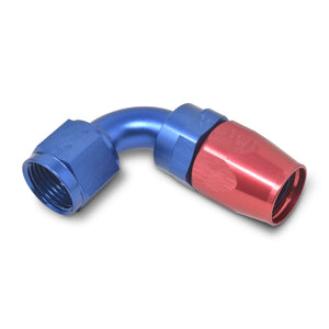 Russell Performance -12 AN Red/Blue 90 Degree Full Flow Hose End